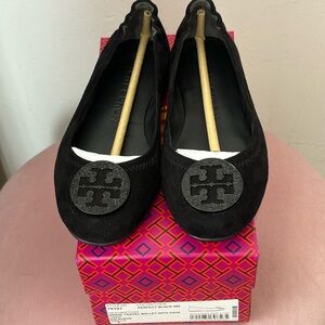 Tory Burch Minnie Travel Ballet with Pave Logo